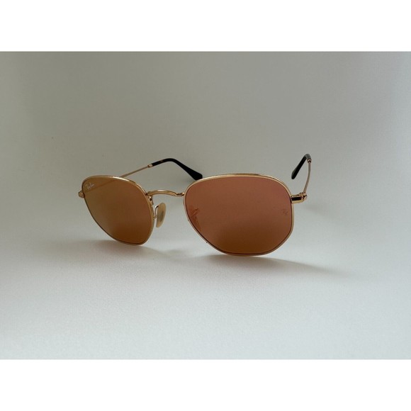 Ray Ban Sunglasses RB3548N 001/Z2 51mm HEXAGONAL FLAT LENSES Copper Gold - Picture 4 of 16